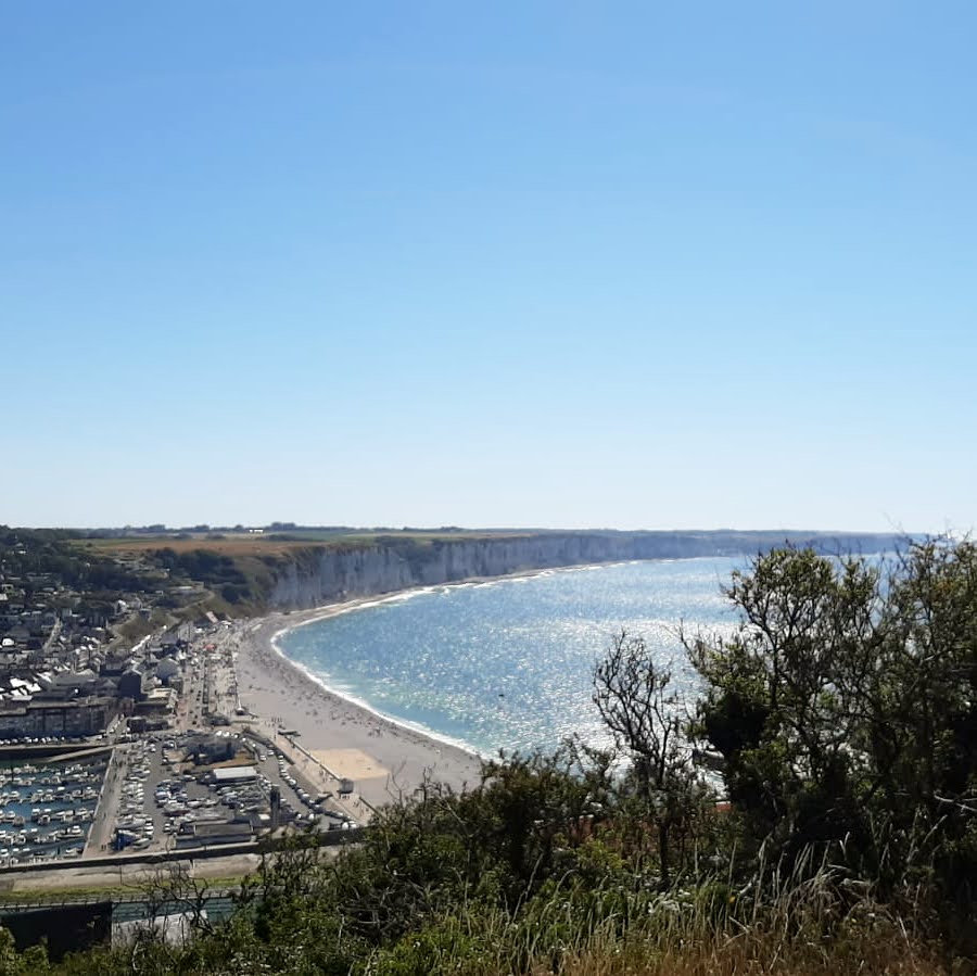 La vue sur la plage de Fécamp