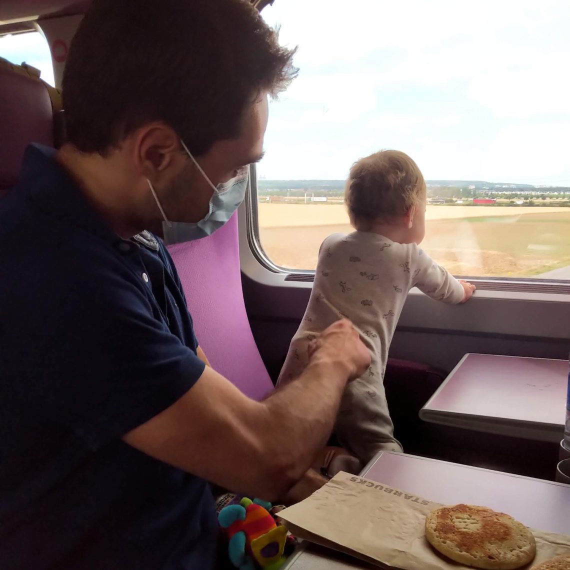 Trop cool le train avec papa