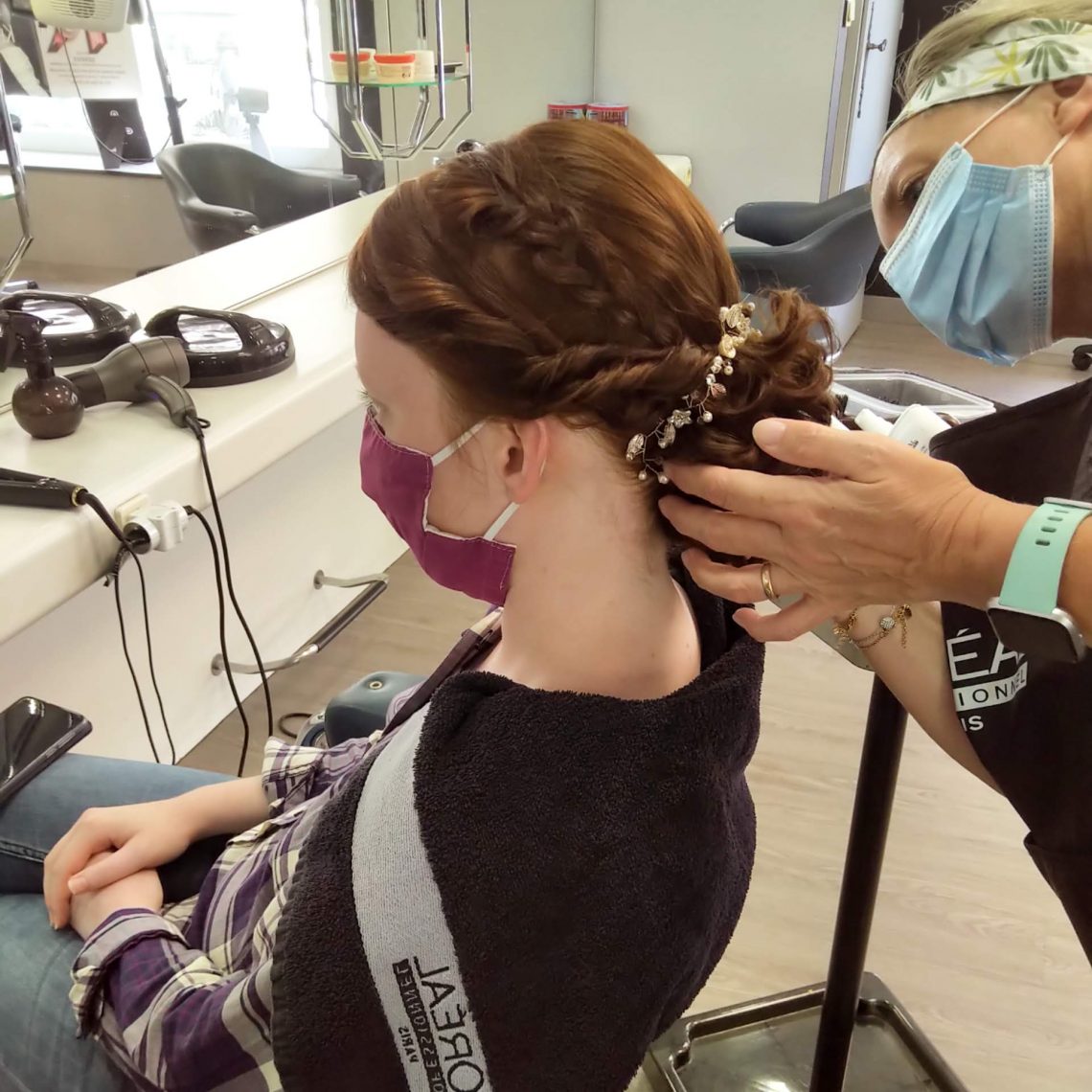 Chignon magnifique de la mariée