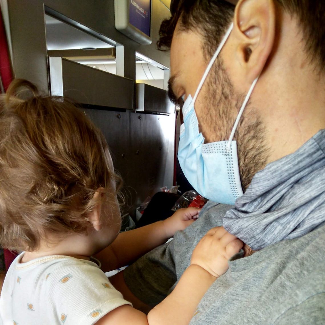 Dans l'avion prêts à décoller