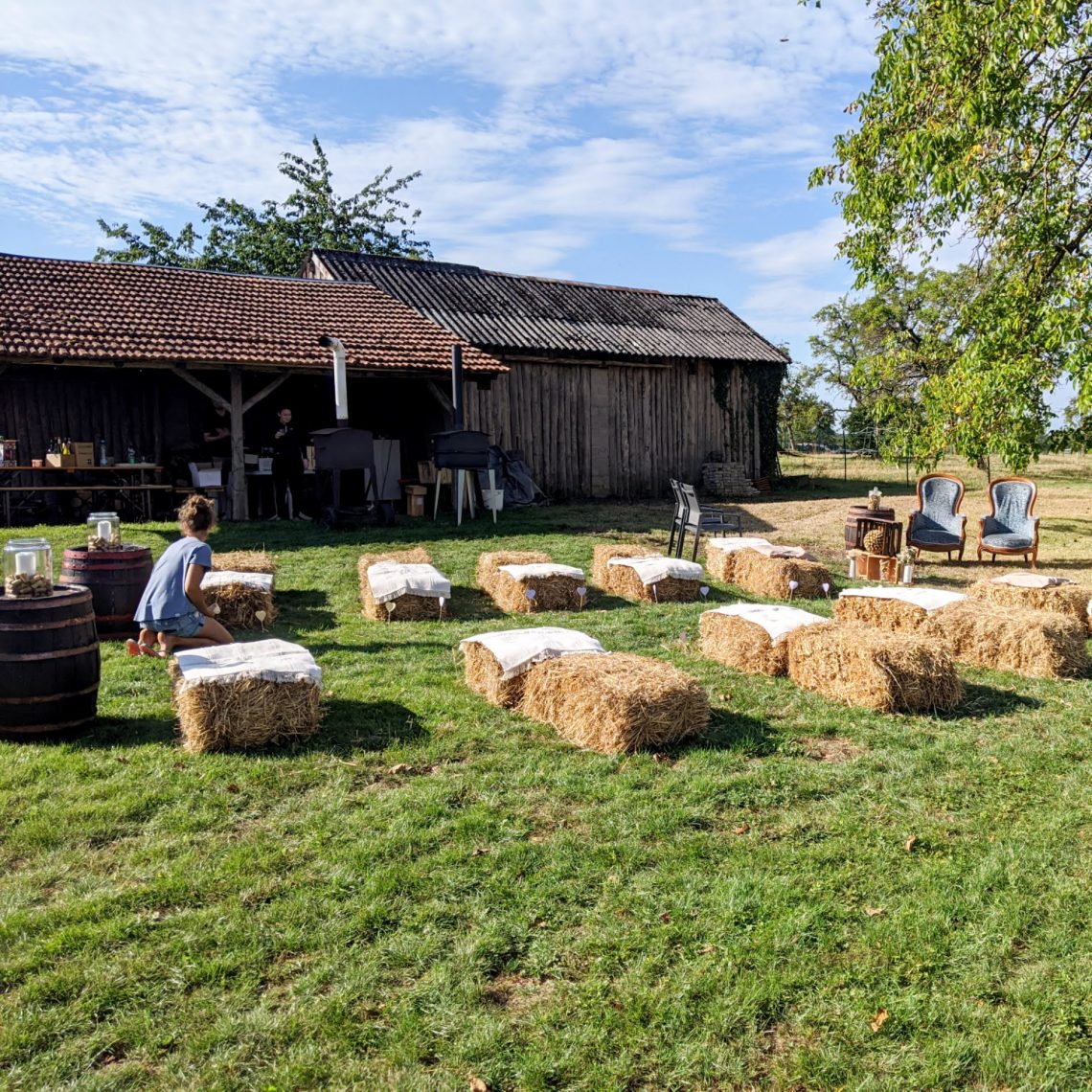 Mise en place de la cérémonie