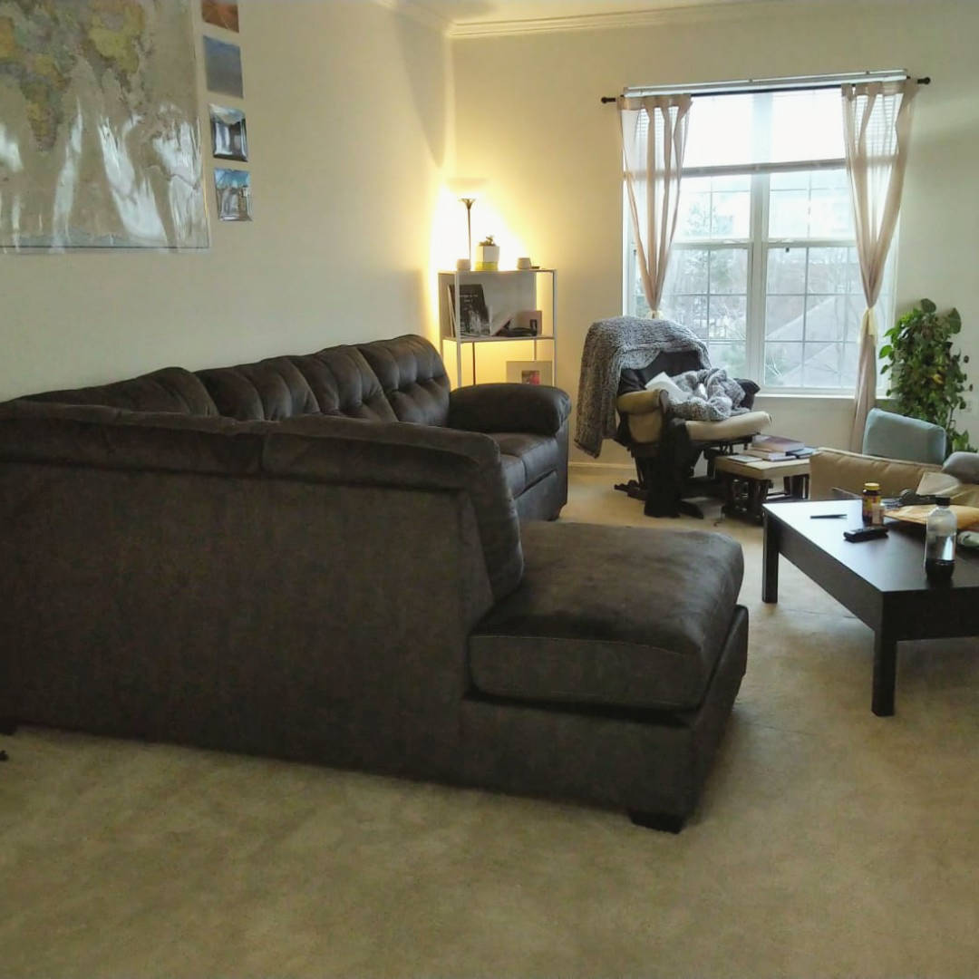 Le salon de notre appartement aux états-unis