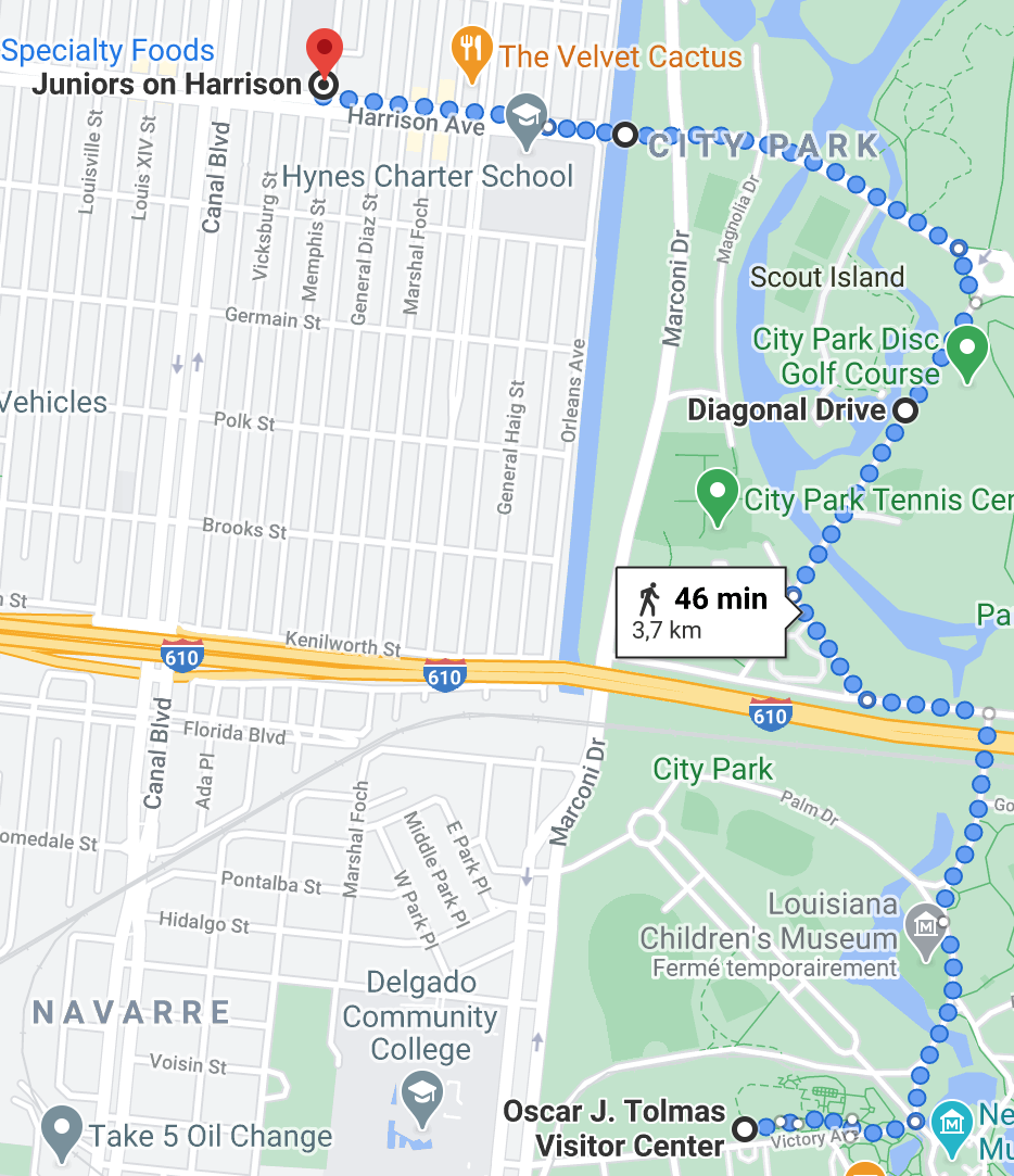 Dans le city park à la Nouvelle Orléans