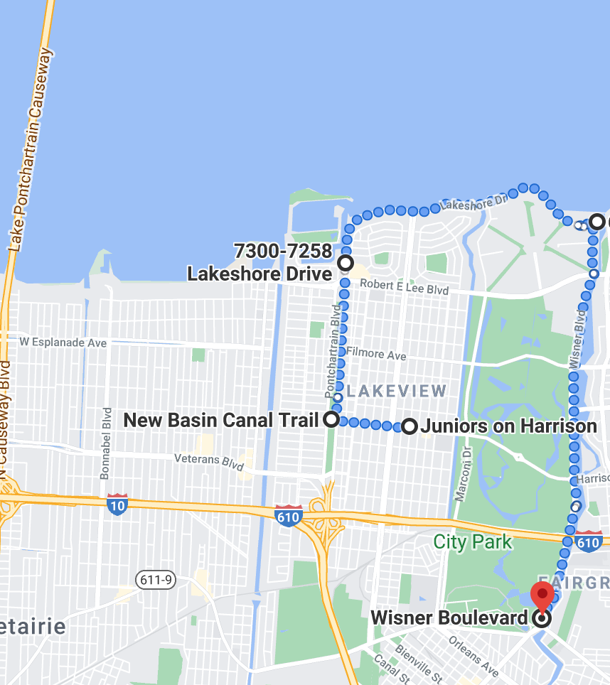 Les bords du lac Pontchartrain