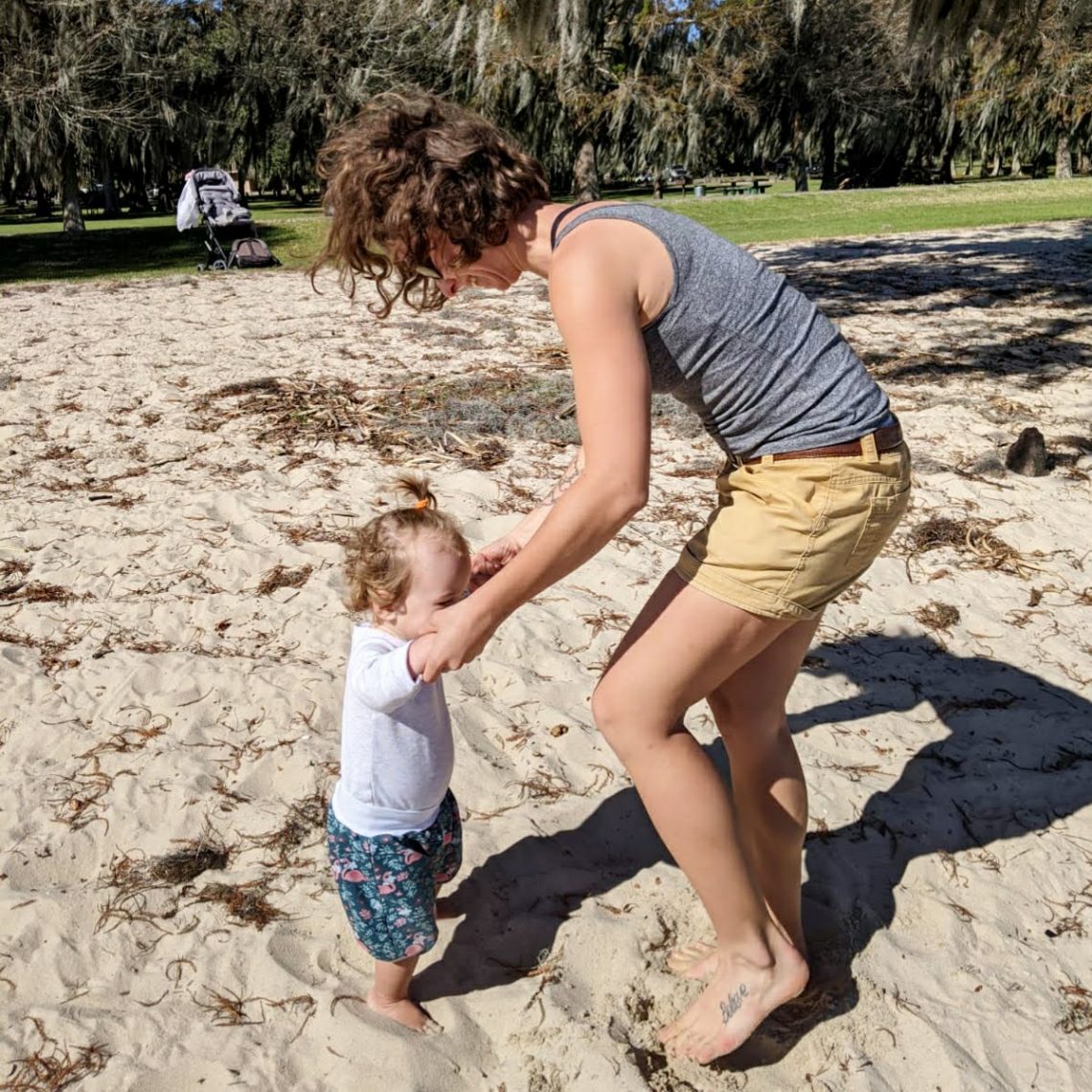 Sur une plage de louisiane