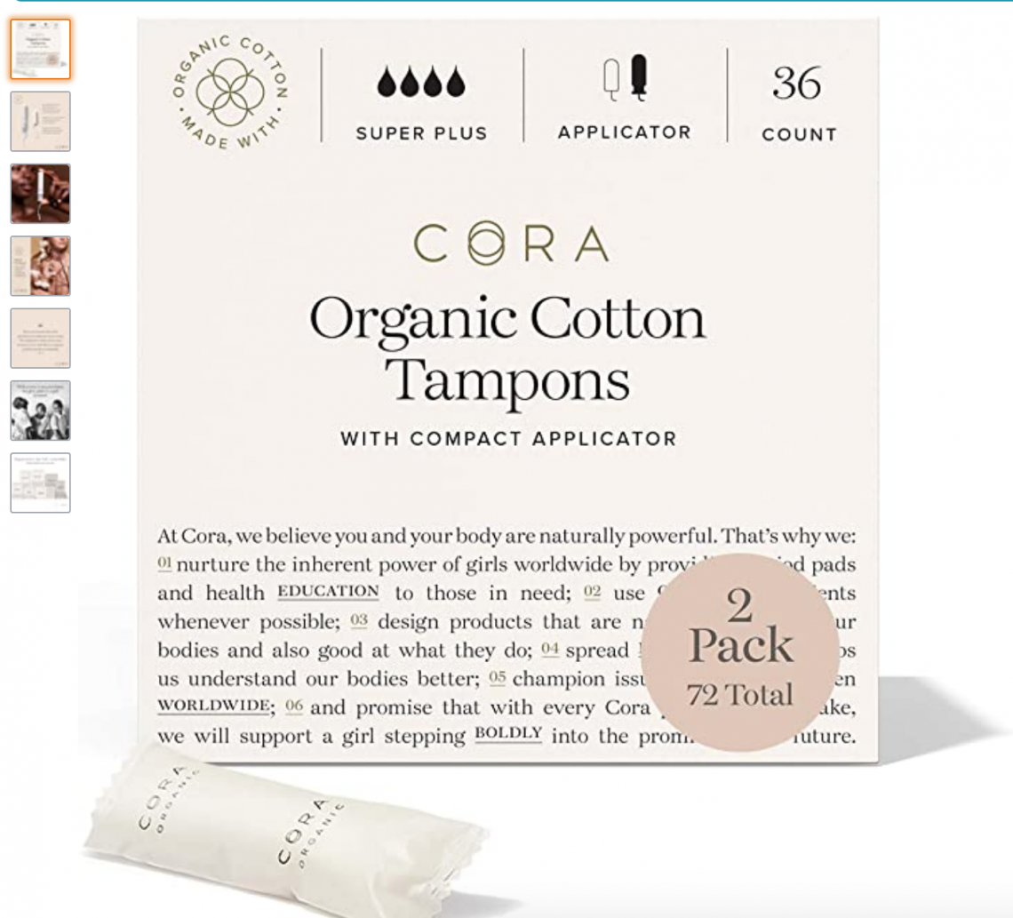 Tampons organics Cora