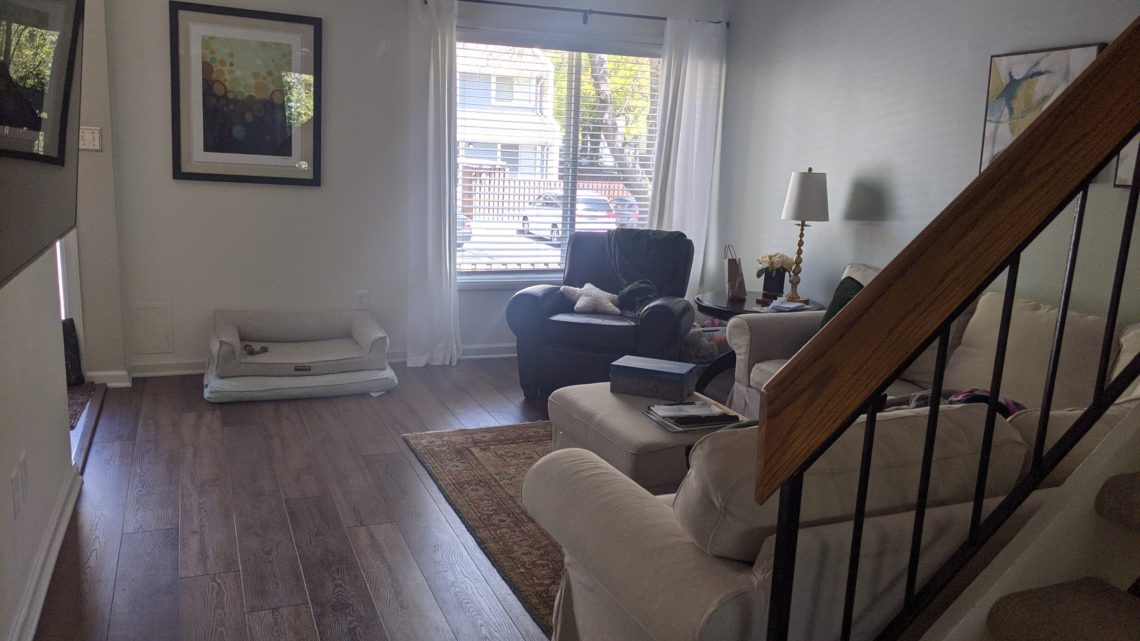 Le salon de notre maison aux États-Unis