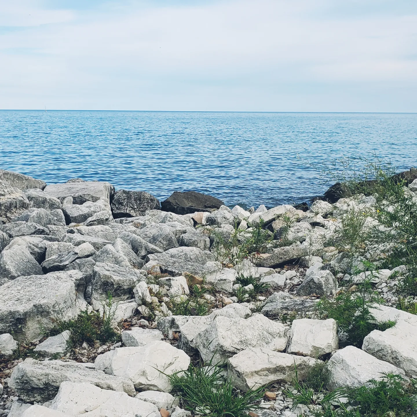 Fin de journée au bord du lac Michigan