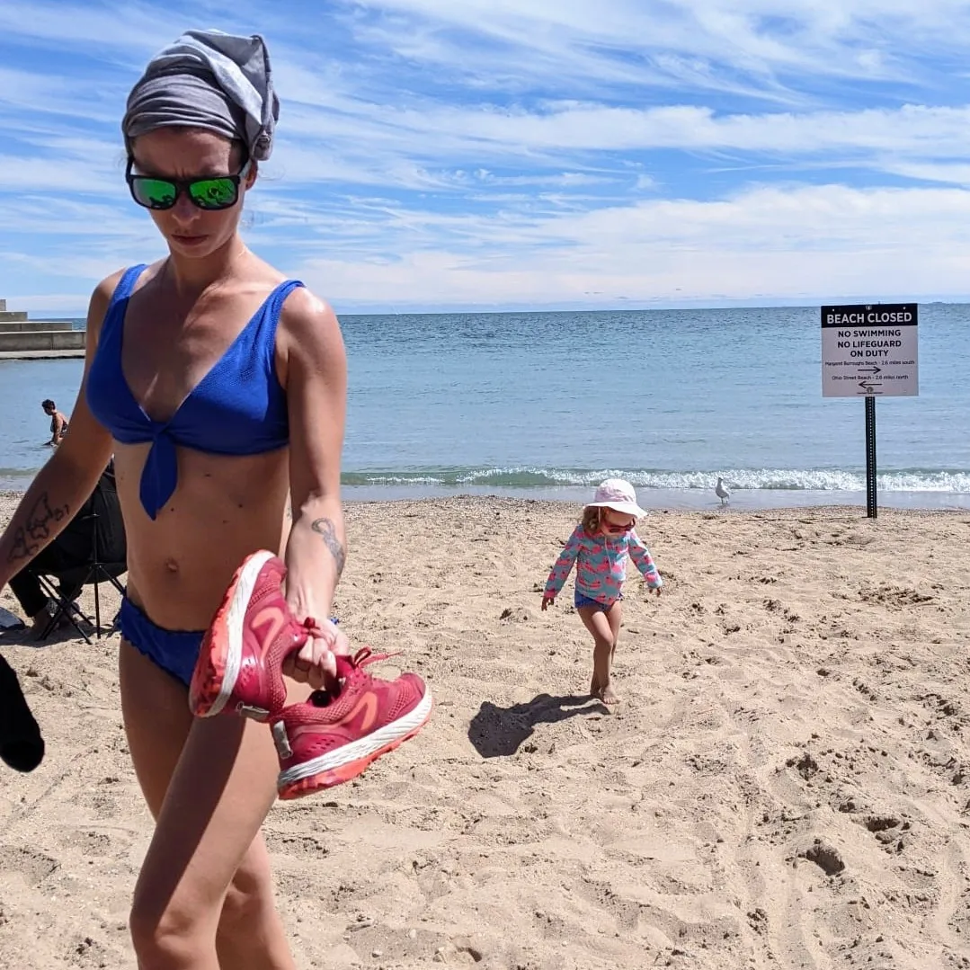 Passage obligé à la plage, Lac Michigan