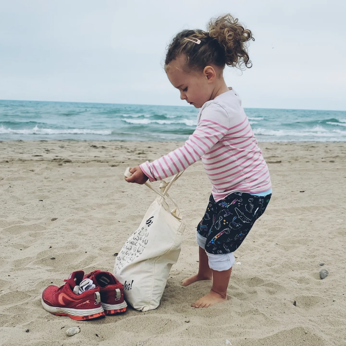 Sur la plage avec Louise