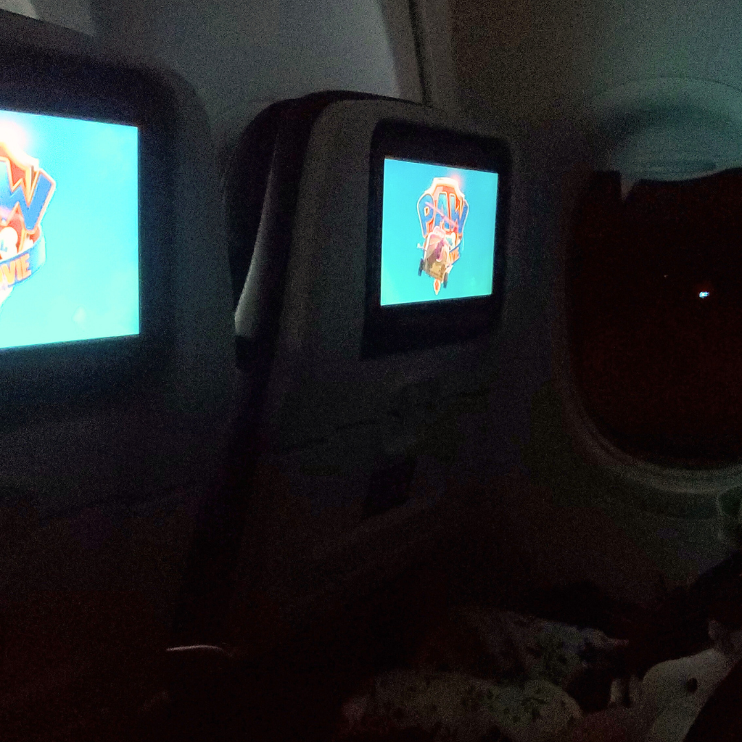 Un peu de télé dans l'avion